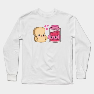 All i need is bread and jam, Kawaii bread and jam cartoon. Long Sleeve T-Shirt